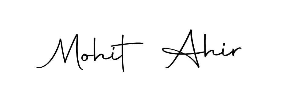 The best way (Autography-DOLnW) to make a short signature is to pick only two or three words in your name. The name Mohit Ahir include a total of six letters. For converting this name. Mohit Ahir signature style 10 images and pictures png