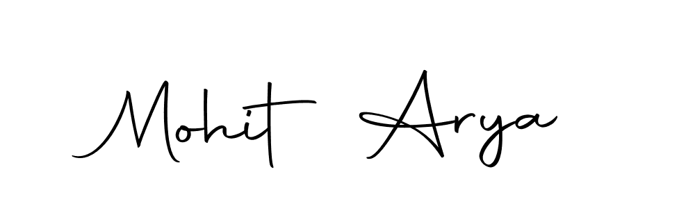 Make a beautiful signature design for name Mohit Arya. With this signature (Autography-DOLnW) style, you can create a handwritten signature for free. Mohit Arya signature style 10 images and pictures png