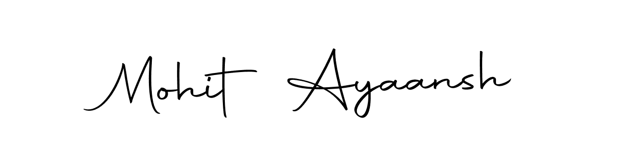 The best way (Autography-DOLnW) to make a short signature is to pick only two or three words in your name. The name Mohit Ayaansh include a total of six letters. For converting this name. Mohit Ayaansh signature style 10 images and pictures png