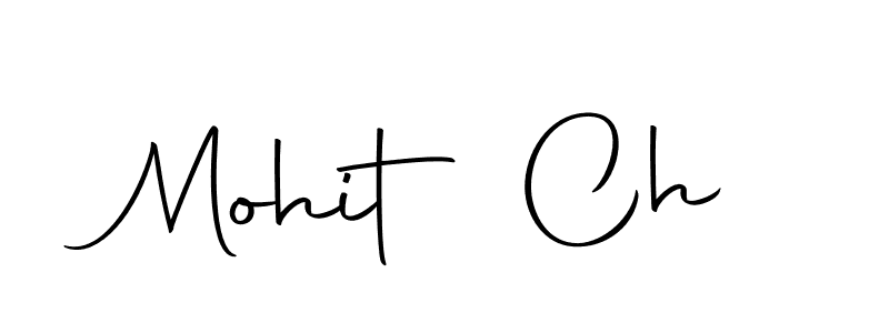 How to make Mohit Ch name signature. Use Autography-DOLnW style for creating short signs online. This is the latest handwritten sign. Mohit Ch signature style 10 images and pictures png