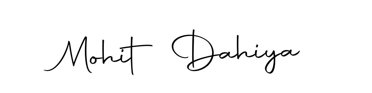 Create a beautiful signature design for name Mohit Dahiya. With this signature (Autography-DOLnW) fonts, you can make a handwritten signature for free. Mohit Dahiya signature style 10 images and pictures png