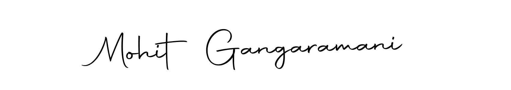 How to make Mohit Gangaramani name signature. Use Autography-DOLnW style for creating short signs online. This is the latest handwritten sign. Mohit Gangaramani signature style 10 images and pictures png