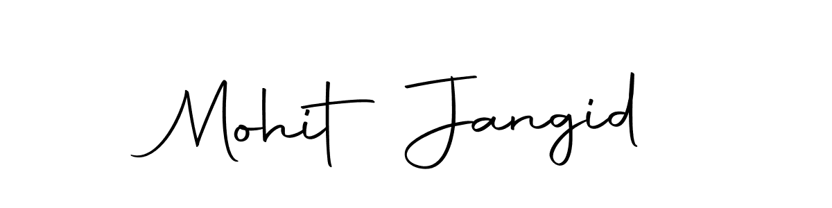 How to make Mohit Jangid name signature. Use Autography-DOLnW style for creating short signs online. This is the latest handwritten sign. Mohit Jangid signature style 10 images and pictures png