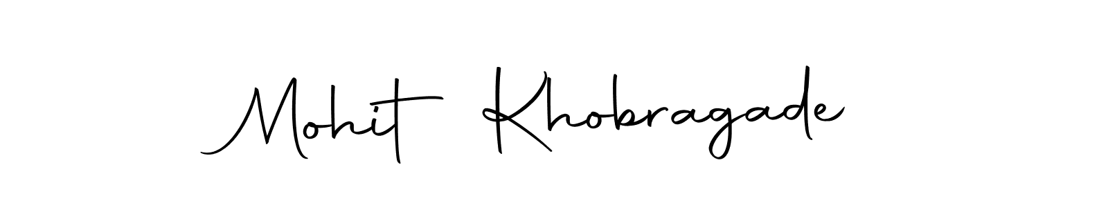 How to make Mohit Khobragade name signature. Use Autography-DOLnW style for creating short signs online. This is the latest handwritten sign. Mohit Khobragade signature style 10 images and pictures png