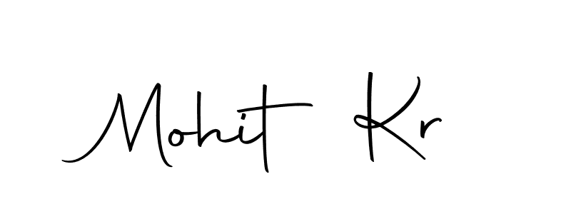 How to make Mohit Kr name signature. Use Autography-DOLnW style for creating short signs online. This is the latest handwritten sign. Mohit Kr signature style 10 images and pictures png