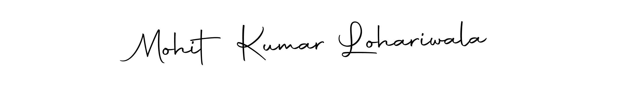 How to make Mohit Kumar Lohariwala name signature. Use Autography-DOLnW style for creating short signs online. This is the latest handwritten sign. Mohit Kumar Lohariwala signature style 10 images and pictures png