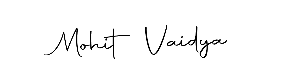 How to make Mohit Vaidya name signature. Use Autography-DOLnW style for creating short signs online. This is the latest handwritten sign. Mohit Vaidya signature style 10 images and pictures png