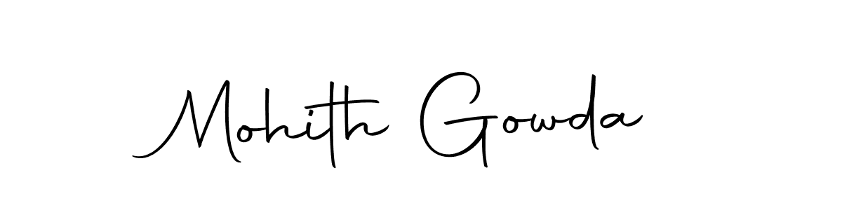 Create a beautiful signature design for name Mohith Gowda. With this signature (Autography-DOLnW) fonts, you can make a handwritten signature for free. Mohith Gowda signature style 10 images and pictures png