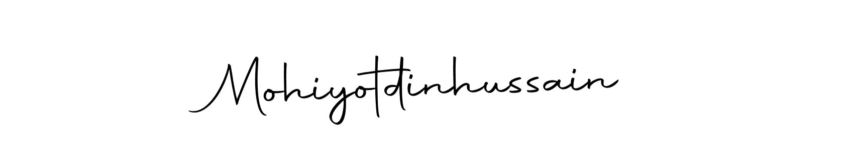 Create a beautiful signature design for name Mohiyotdinhussain. With this signature (Autography-DOLnW) fonts, you can make a handwritten signature for free. Mohiyotdinhussain signature style 10 images and pictures png