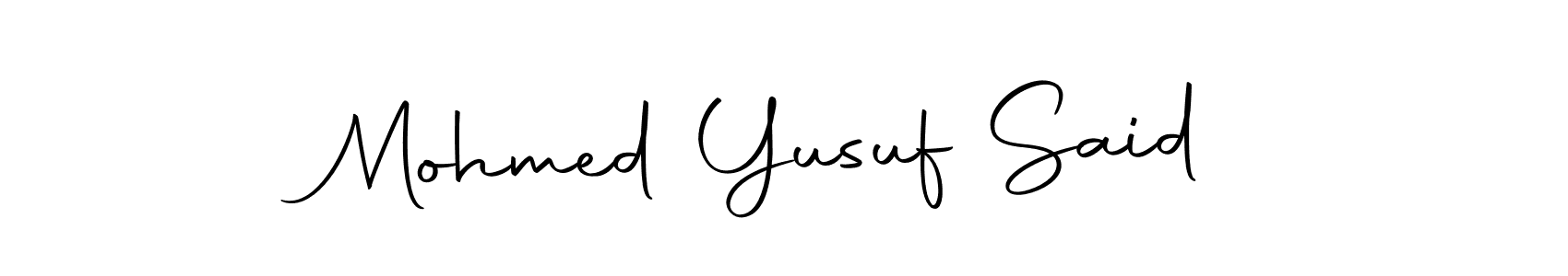 Design your own signature with our free online signature maker. With this signature software, you can create a handwritten (Autography-DOLnW) signature for name Mohmed Yusuf Said. Mohmed Yusuf Said signature style 10 images and pictures png