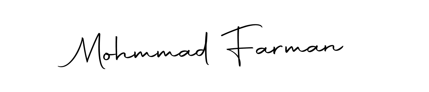 You should practise on your own different ways (Autography-DOLnW) to write your name (Mohmmad Farman) in signature. don't let someone else do it for you. Mohmmad Farman signature style 10 images and pictures png