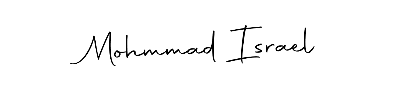 How to make Mohmmad Israel name signature. Use Autography-DOLnW style for creating short signs online. This is the latest handwritten sign. Mohmmad Israel signature style 10 images and pictures png