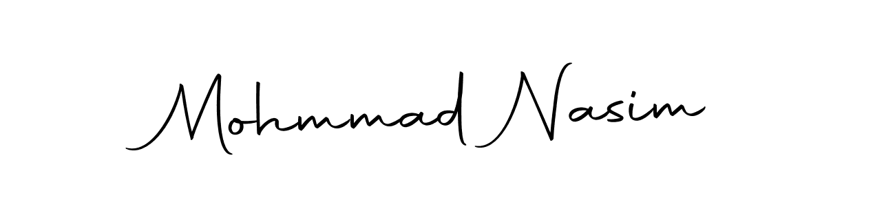 How to make Mohmmad Nasim name signature. Use Autography-DOLnW style for creating short signs online. This is the latest handwritten sign. Mohmmad Nasim signature style 10 images and pictures png
