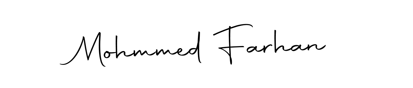 How to make Mohmmed Farhan signature? Autography-DOLnW is a professional autograph style. Create handwritten signature for Mohmmed Farhan name. Mohmmed Farhan signature style 10 images and pictures png