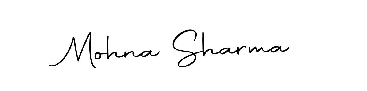 Create a beautiful signature design for name Mohna Sharma. With this signature (Autography-DOLnW) fonts, you can make a handwritten signature for free. Mohna Sharma signature style 10 images and pictures png