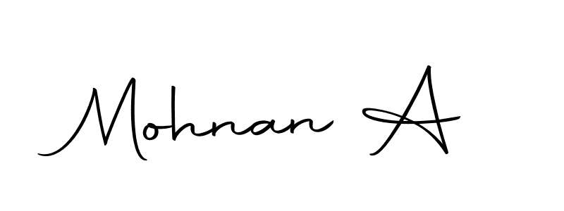 Design your own signature with our free online signature maker. With this signature software, you can create a handwritten (Autography-DOLnW) signature for name Mohnan A. Mohnan A signature style 10 images and pictures png