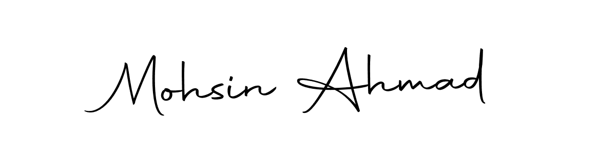 You can use this online signature creator to create a handwritten signature for the name Mohsin Ahmad. This is the best online autograph maker. Mohsin Ahmad signature style 10 images and pictures png