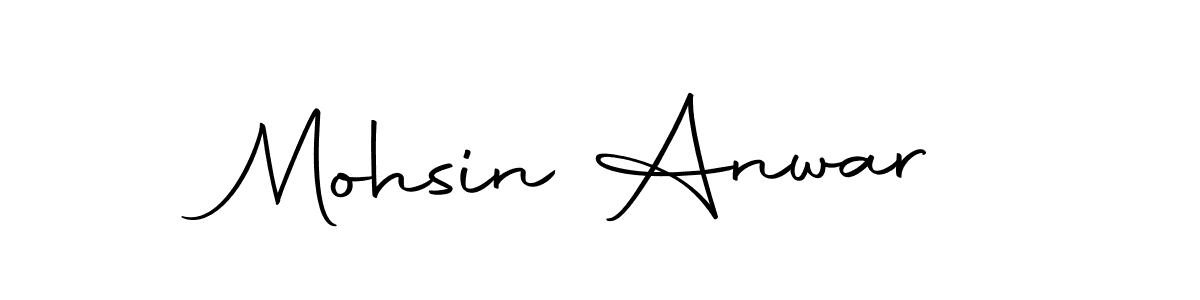 How to make Mohsin Anwar name signature. Use Autography-DOLnW style for creating short signs online. This is the latest handwritten sign. Mohsin Anwar signature style 10 images and pictures png