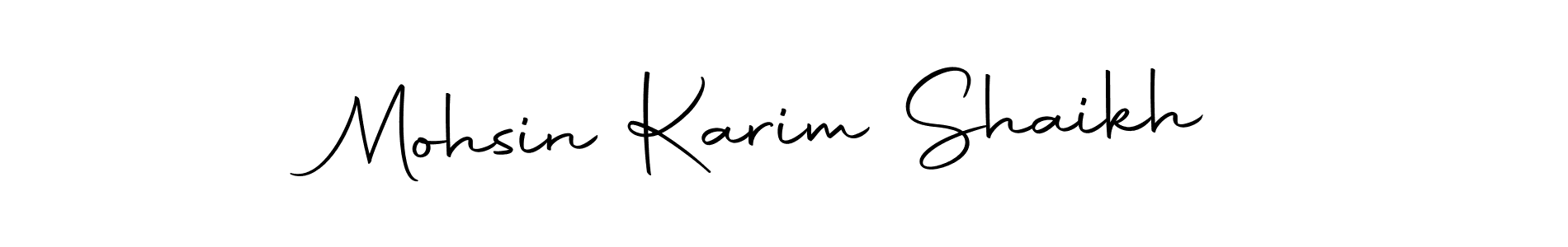How to make Mohsin Karim Shaikh name signature. Use Autography-DOLnW style for creating short signs online. This is the latest handwritten sign. Mohsin Karim Shaikh signature style 10 images and pictures png
