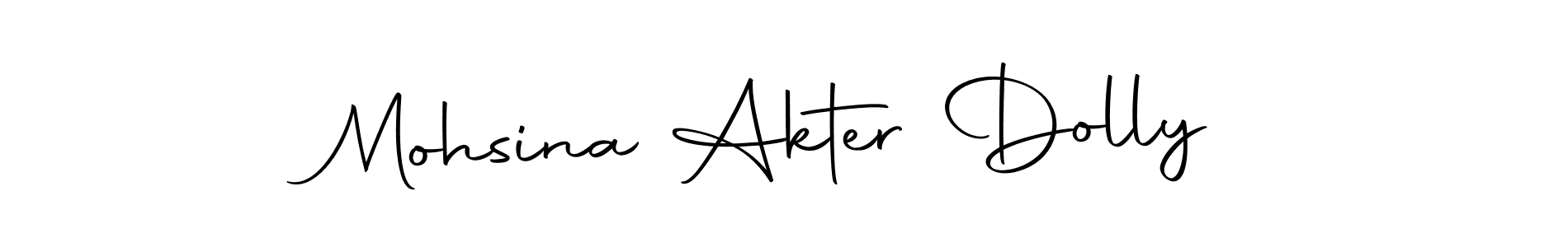 Create a beautiful signature design for name Mohsina Akter Dolly. With this signature (Autography-DOLnW) fonts, you can make a handwritten signature for free. Mohsina Akter Dolly signature style 10 images and pictures png