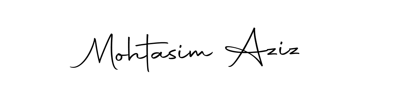 if you are searching for the best signature style for your name Mohtasim Aziz. so please give up your signature search. here we have designed multiple signature styles  using Autography-DOLnW. Mohtasim Aziz signature style 10 images and pictures png