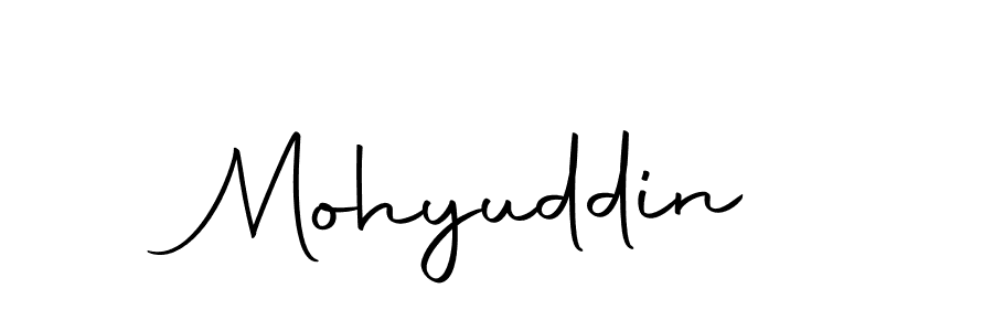 Use a signature maker to create a handwritten signature online. With this signature software, you can design (Autography-DOLnW) your own signature for name Mohyuddin. Mohyuddin signature style 10 images and pictures png