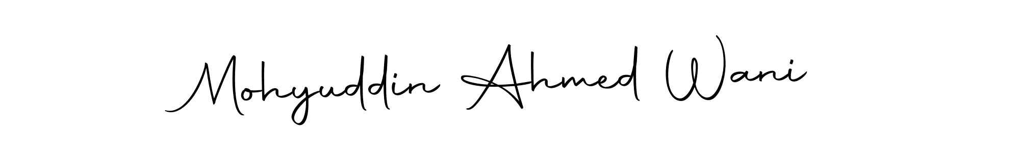 Make a beautiful signature design for name Mohyuddin Ahmed Wani. Use this online signature maker to create a handwritten signature for free. Mohyuddin Ahmed Wani signature style 10 images and pictures png