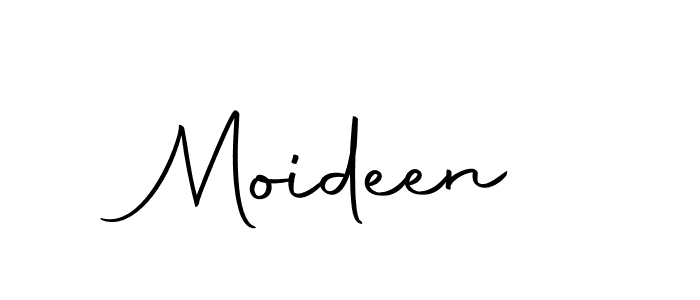 Design your own signature with our free online signature maker. With this signature software, you can create a handwritten (Autography-DOLnW) signature for name Moideen. Moideen signature style 10 images and pictures png