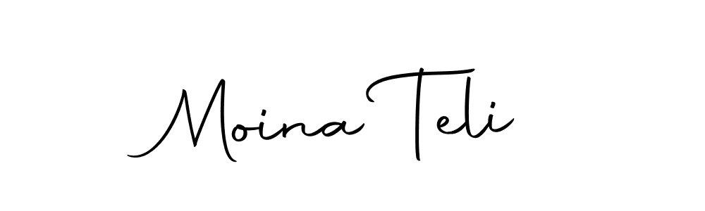 Create a beautiful signature design for name Moina Teli. With this signature (Autography-DOLnW) fonts, you can make a handwritten signature for free. Moina Teli signature style 10 images and pictures png