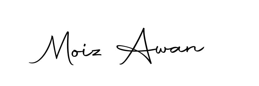 Make a beautiful signature design for name Moiz Awan. With this signature (Autography-DOLnW) style, you can create a handwritten signature for free. Moiz Awan signature style 10 images and pictures png
