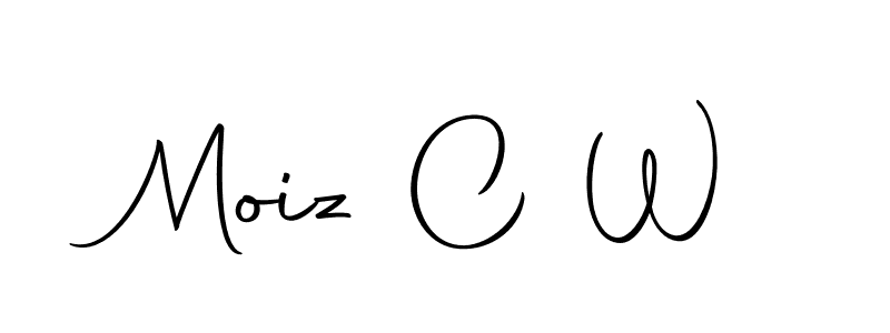 Design your own signature with our free online signature maker. With this signature software, you can create a handwritten (Autography-DOLnW) signature for name Moiz C W. Moiz C W signature style 10 images and pictures png