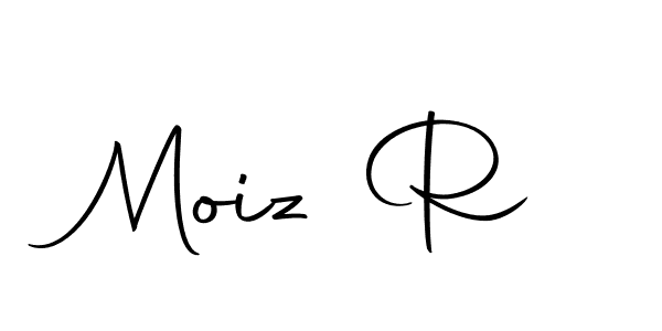 Create a beautiful signature design for name Moiz R. With this signature (Autography-DOLnW) fonts, you can make a handwritten signature for free. Moiz R signature style 10 images and pictures png