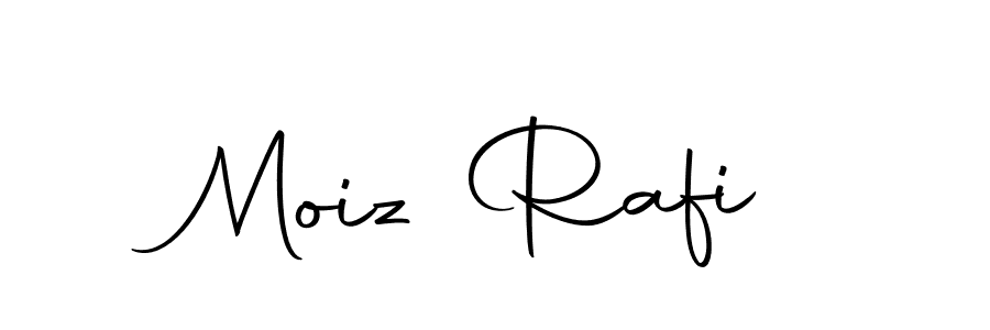 How to make Moiz Rafi name signature. Use Autography-DOLnW style for creating short signs online. This is the latest handwritten sign. Moiz Rafi signature style 10 images and pictures png