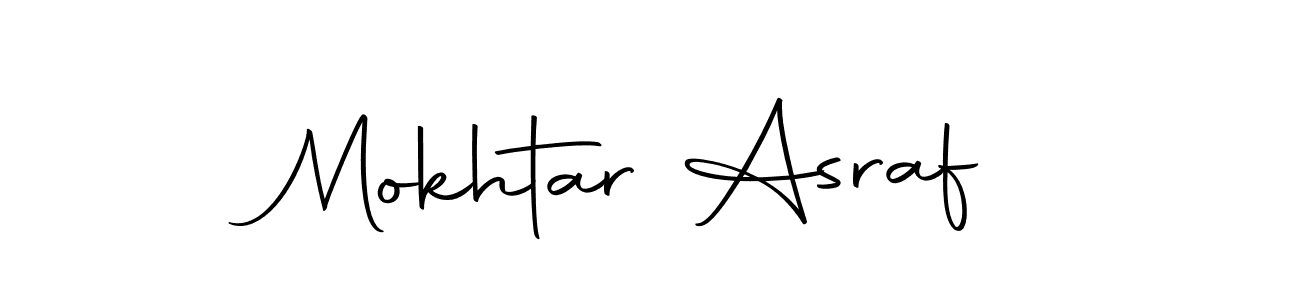 How to make Mokhtar Asraf name signature. Use Autography-DOLnW style for creating short signs online. This is the latest handwritten sign. Mokhtar Asraf signature style 10 images and pictures png