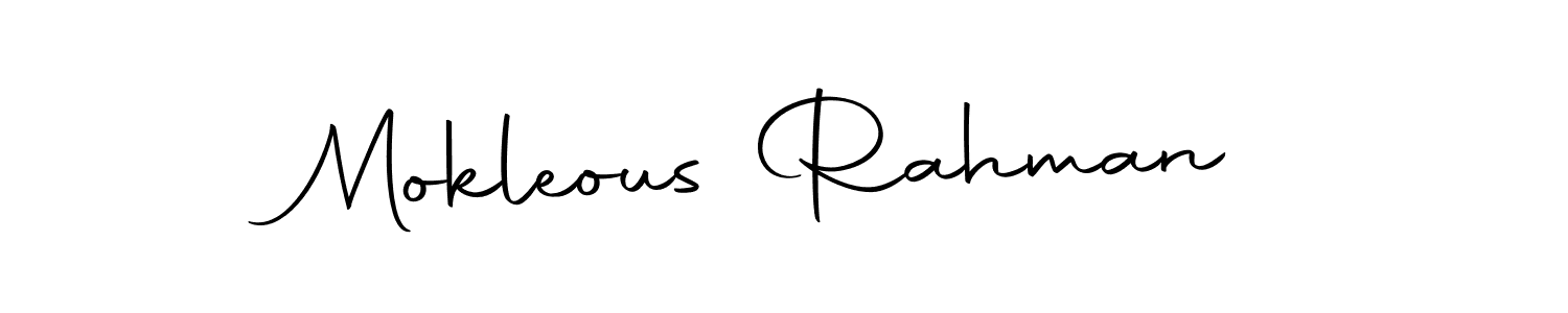 if you are searching for the best signature style for your name Mokleous Rahman. so please give up your signature search. here we have designed multiple signature styles  using Autography-DOLnW. Mokleous Rahman signature style 10 images and pictures png