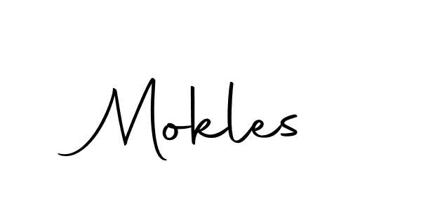 Design your own signature with our free online signature maker. With this signature software, you can create a handwritten (Autography-DOLnW) signature for name Mokles. Mokles signature style 10 images and pictures png