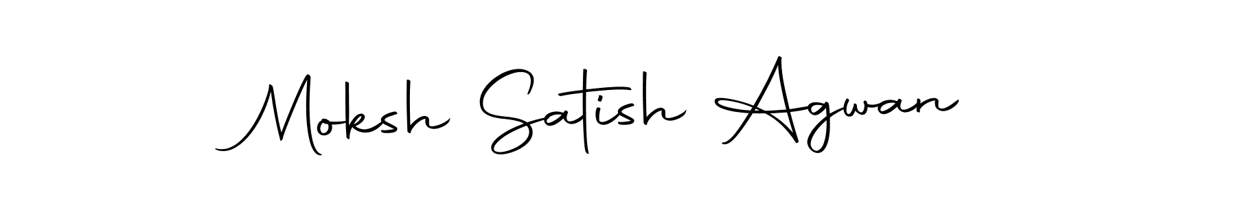 Autography-DOLnW is a professional signature style that is perfect for those who want to add a touch of class to their signature. It is also a great choice for those who want to make their signature more unique. Get Moksh Satish Agwan name to fancy signature for free. Moksh Satish Agwan signature style 10 images and pictures png