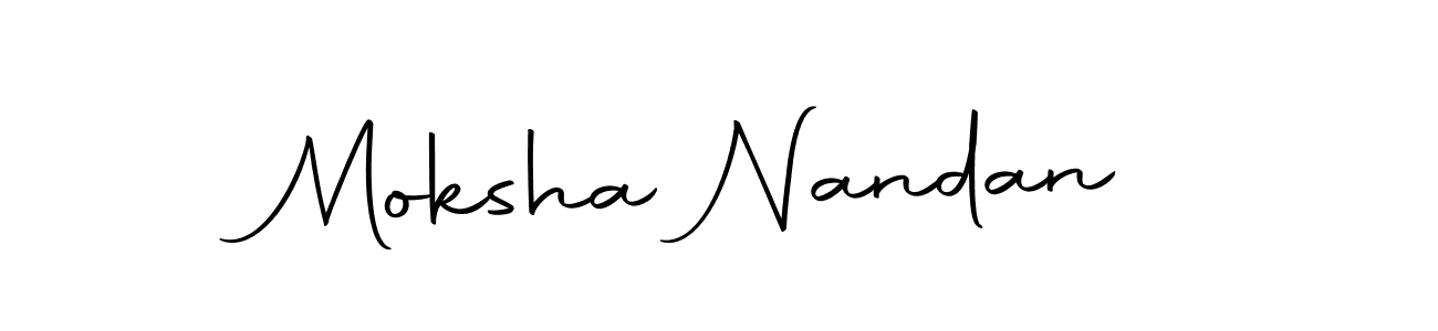 Also we have Moksha Nandan name is the best signature style. Create professional handwritten signature collection using Autography-DOLnW autograph style. Moksha Nandan signature style 10 images and pictures png