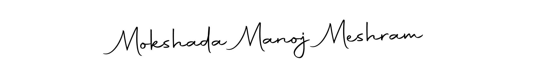The best way (Autography-DOLnW) to make a short signature is to pick only two or three words in your name. The name Mokshada Manoj Meshram include a total of six letters. For converting this name. Mokshada Manoj Meshram signature style 10 images and pictures png
