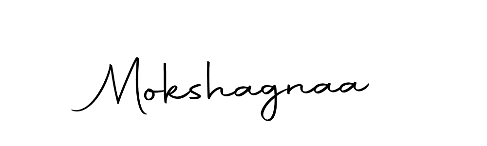 The best way (Autography-DOLnW) to make a short signature is to pick only two or three words in your name. The name Mokshagnaa include a total of six letters. For converting this name. Mokshagnaa signature style 10 images and pictures png