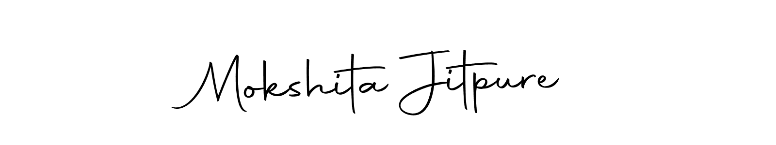 Mokshita Jitpure stylish signature style. Best Handwritten Sign (Autography-DOLnW) for my name. Handwritten Signature Collection Ideas for my name Mokshita Jitpure. Mokshita Jitpure signature style 10 images and pictures png