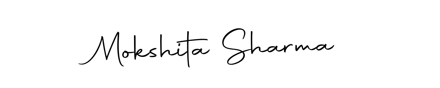 Mokshita Sharma stylish signature style. Best Handwritten Sign (Autography-DOLnW) for my name. Handwritten Signature Collection Ideas for my name Mokshita Sharma. Mokshita Sharma signature style 10 images and pictures png