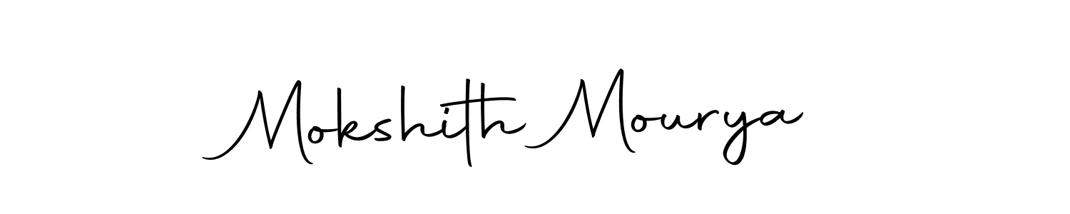 Design your own signature with our free online signature maker. With this signature software, you can create a handwritten (Autography-DOLnW) signature for name Mokshith Mourya. Mokshith Mourya signature style 10 images and pictures png