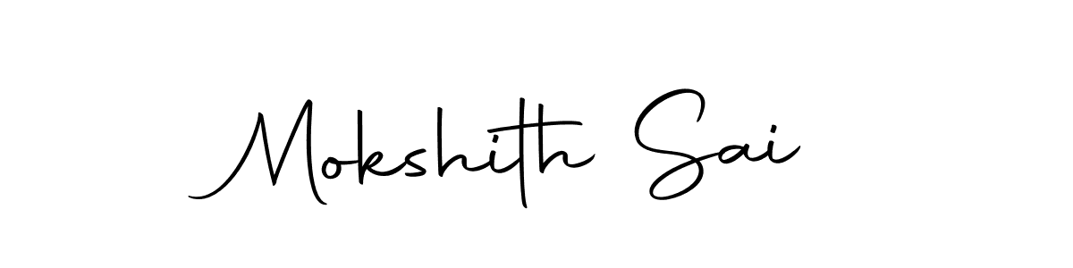 Make a beautiful signature design for name Mokshith Sai. With this signature (Autography-DOLnW) style, you can create a handwritten signature for free. Mokshith Sai signature style 10 images and pictures png