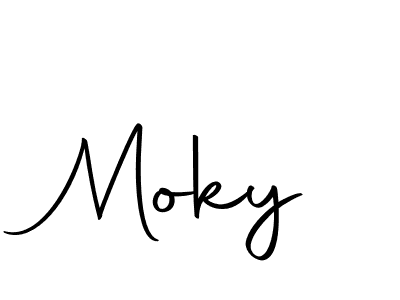 Create a beautiful signature design for name Moky. With this signature (Autography-DOLnW) fonts, you can make a handwritten signature for free. Moky signature style 10 images and pictures png