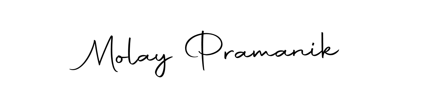 Design your own signature with our free online signature maker. With this signature software, you can create a handwritten (Autography-DOLnW) signature for name Molay Pramanik. Molay Pramanik signature style 10 images and pictures png