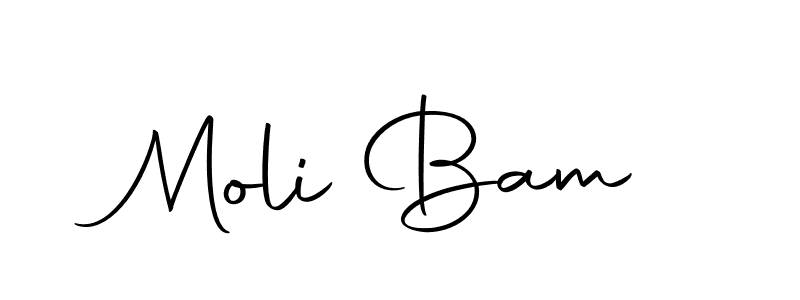 Make a beautiful signature design for name Moli Bam. With this signature (Autography-DOLnW) style, you can create a handwritten signature for free. Moli Bam signature style 10 images and pictures png