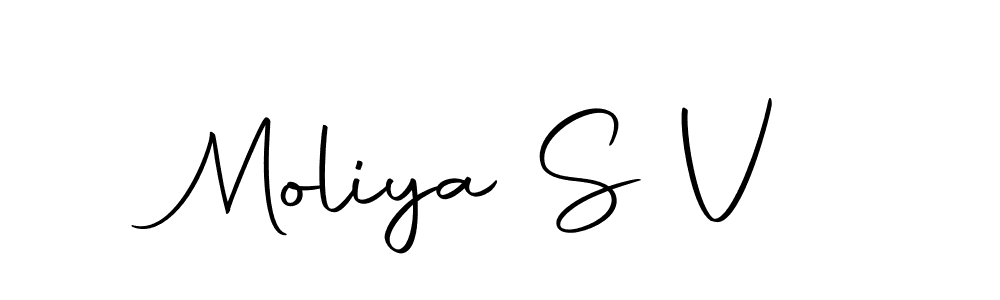 How to make Moliya S V name signature. Use Autography-DOLnW style for creating short signs online. This is the latest handwritten sign. Moliya S V signature style 10 images and pictures png