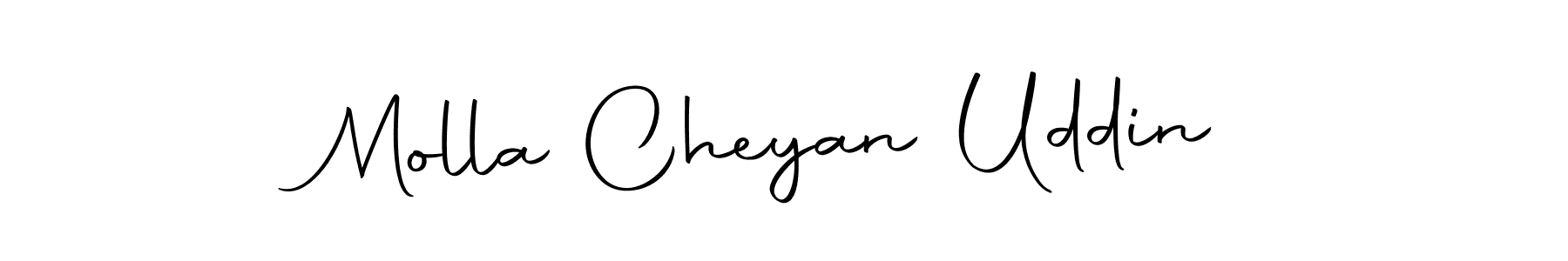 How to make Molla Cheyan Uddin name signature. Use Autography-DOLnW style for creating short signs online. This is the latest handwritten sign. Molla Cheyan Uddin signature style 10 images and pictures png