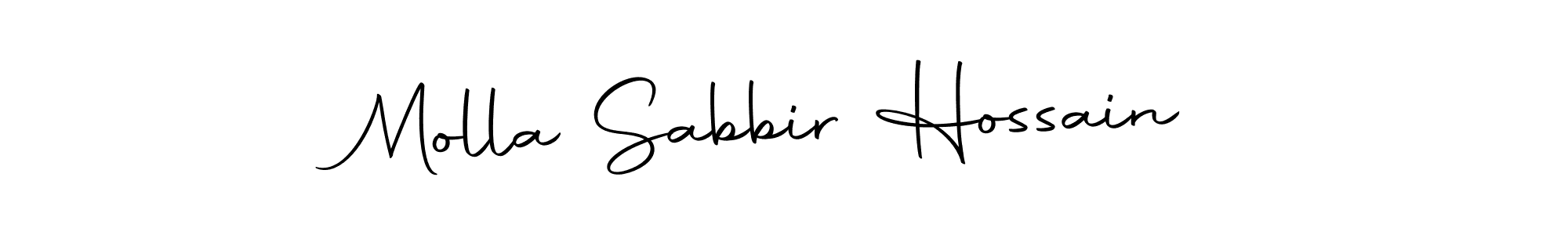 Make a beautiful signature design for name Molla Sabbir Hossain. With this signature (Autography-DOLnW) style, you can create a handwritten signature for free. Molla Sabbir Hossain signature style 10 images and pictures png